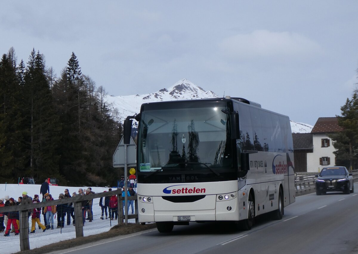 (272'374) - Settelen, Basel - Nr. S84/BS 99'503 - Van Hool am 22. Februar 2025 in Lantsch/Lenz, Biathlon-WM