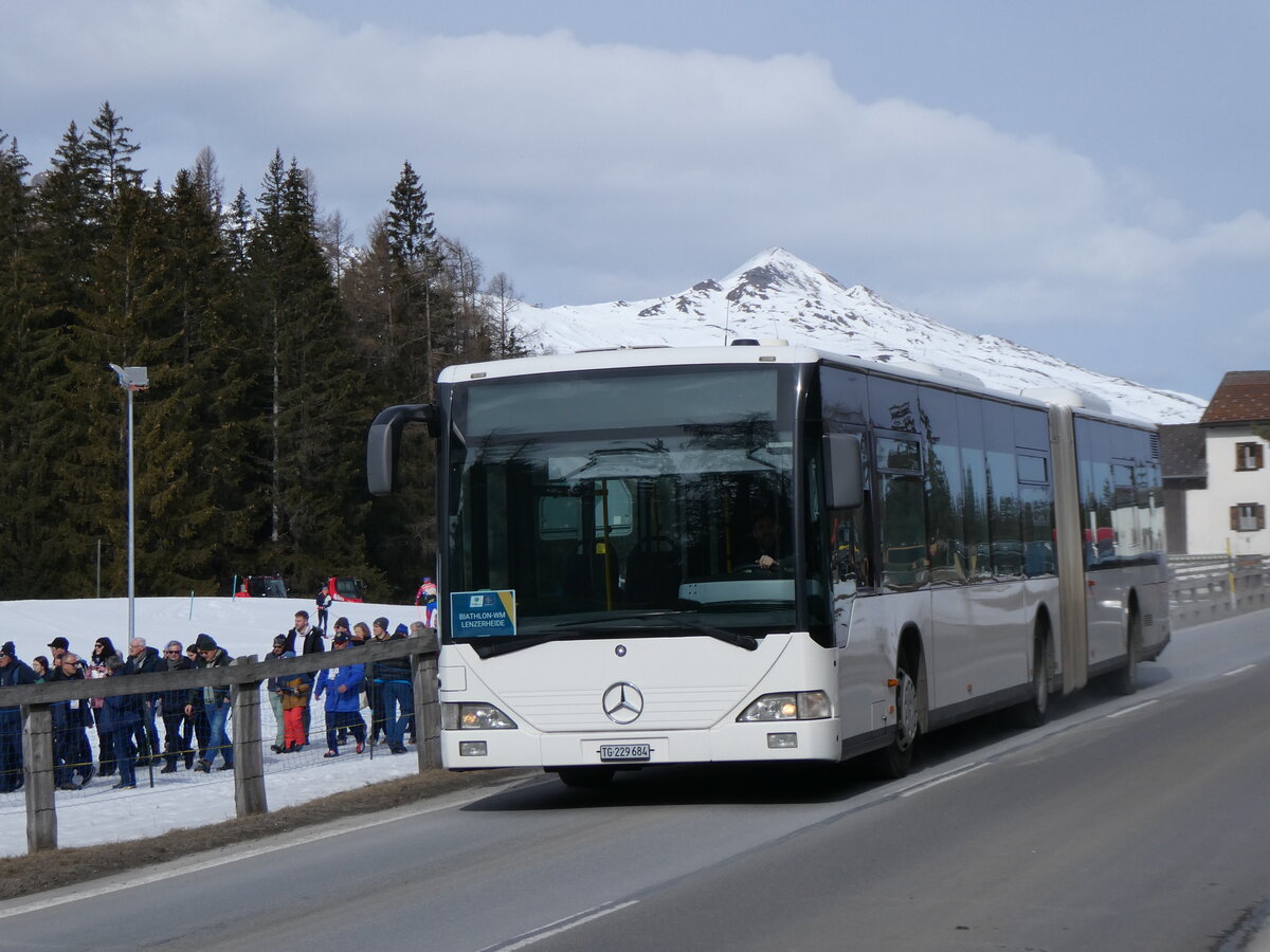 (272'393) - Eurobus, Arbon - Nr. 73/TG 229'684/PID 4235 - Mercedes (ex Nr. 8) am 22. Februar 2025 in Lantsch/Lenz, Biathlon-WM