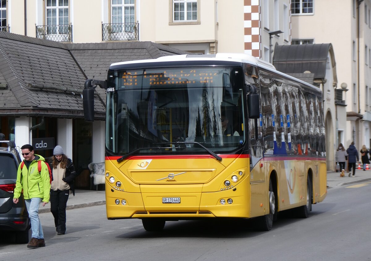 (272'415) - PostAuto Graubnden - GR 170'440/PID 10'465 - Volvo am 22. Februar 2025 in Lenzerheide, Post