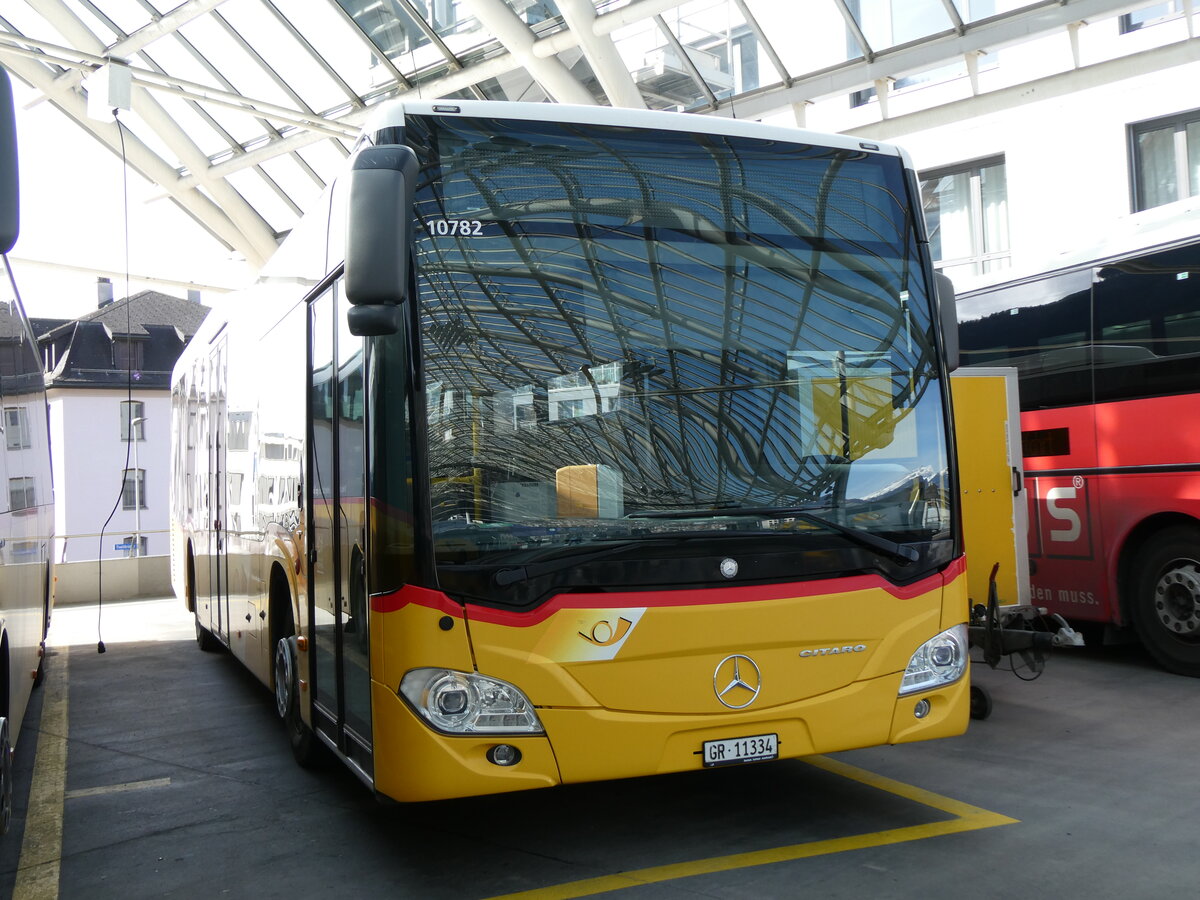 (272'436) - PostAuto Graubnden - GR 11'334/PID 10'782 - Mercedes (ex PostAuto Ostschweiz) am 22. Februar 2025 in Chur, Postautostation