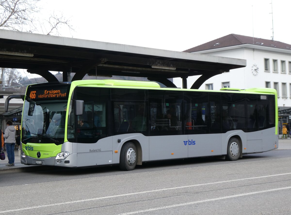 (272'441) - Busland, Burgdorf - Nr. 134/BE 901'134 - Mercedes am 22. Februar 2025 beim Bahnhof Burgdorf