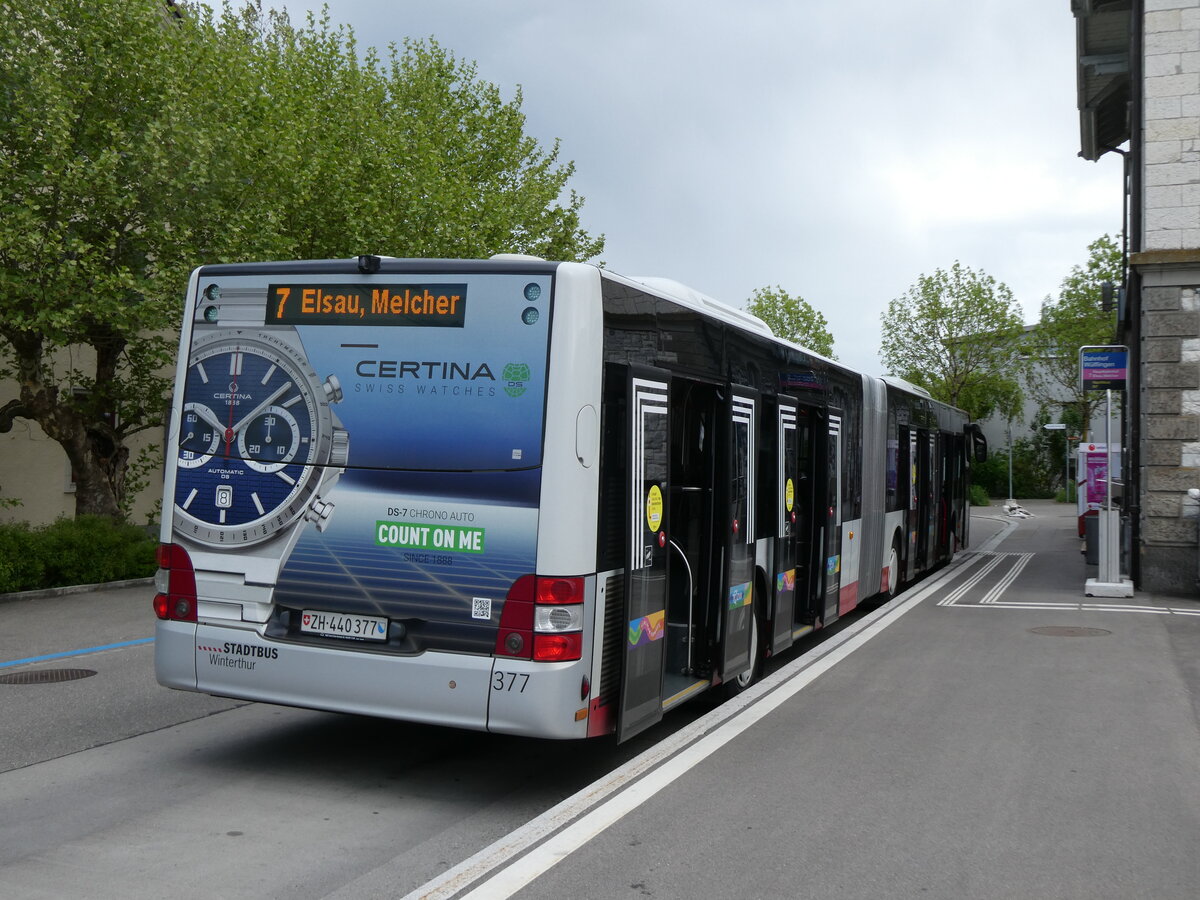 (274'635) - SW Winterthur - Nr. 377/ZH 440'377 - MAN am 3. Mai 2025 beim Bahnhof Winterthur Wlflingen