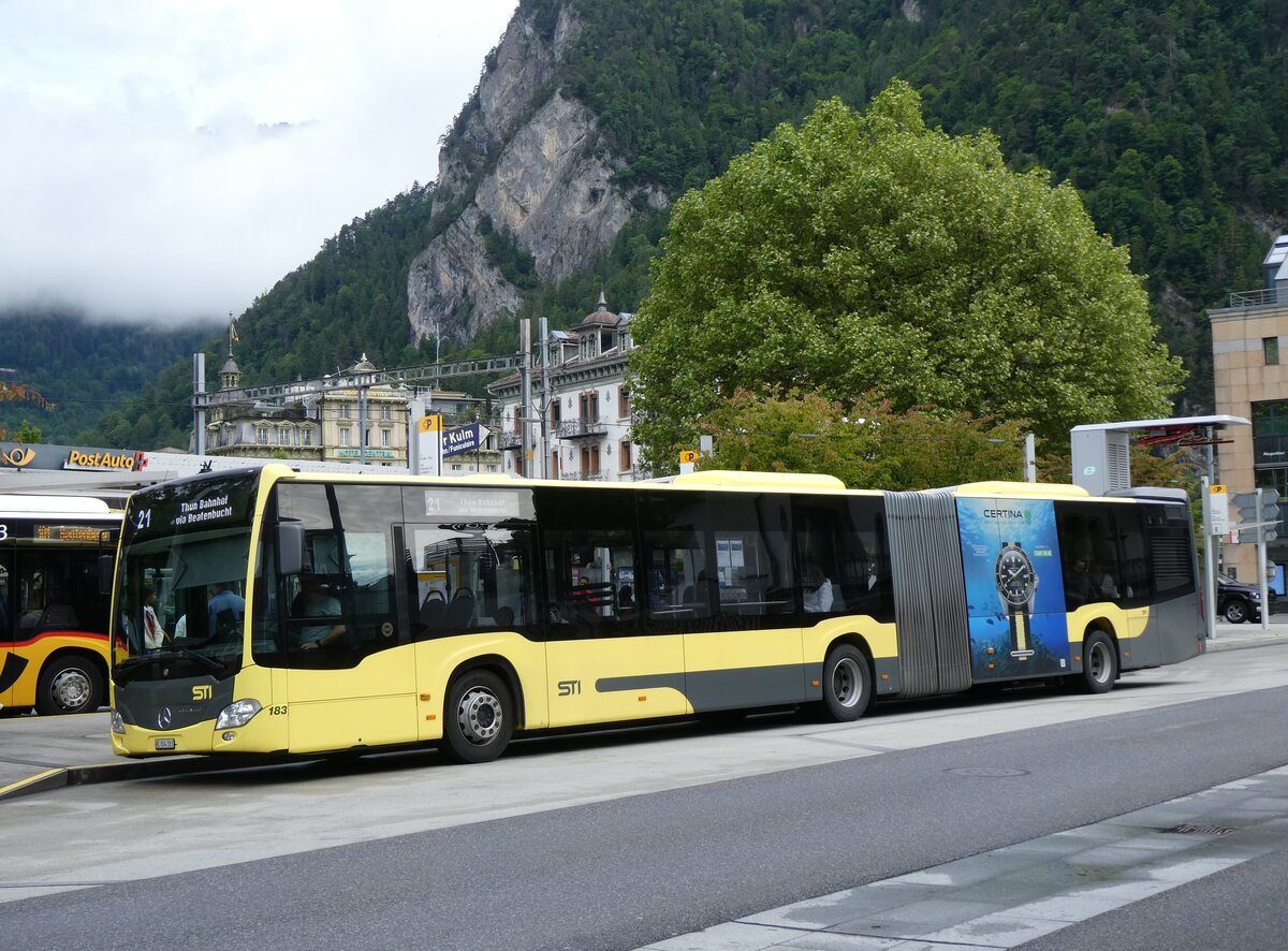 (275'904) - STI Thun - Nr. 183/BE 804'183 - Mercedes am 29. Mai 2025 beim Bahnhof Interlaken West