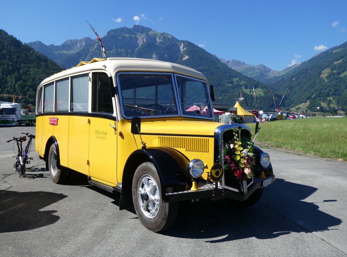 (277'289) - Moser, Schnenberg - ZH 216'722 - Berna/Hess (ex Barenco, Faido) am 28. Juni 2025 in Interlaken, Flugplatz