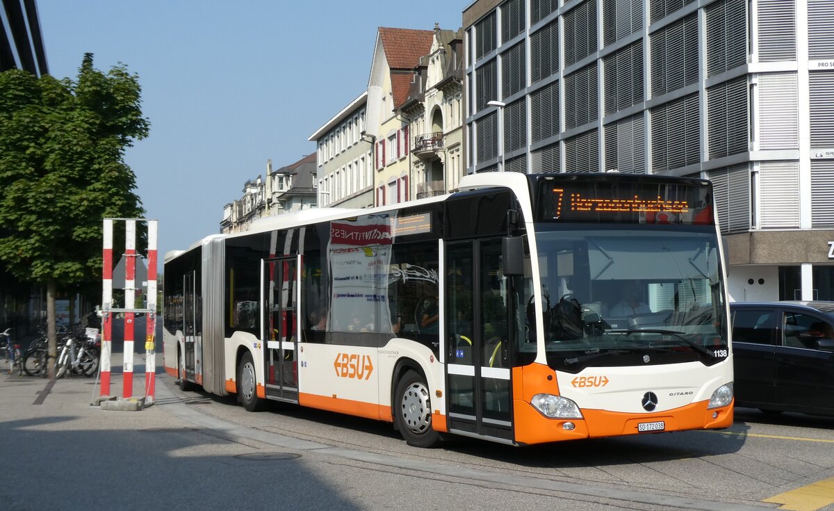 (278'923) - BSU Solothurn - Nr. 1138/SO 172'038 - Mercedes am 16. August 2025 beim Hauptbahnhof Solothurn