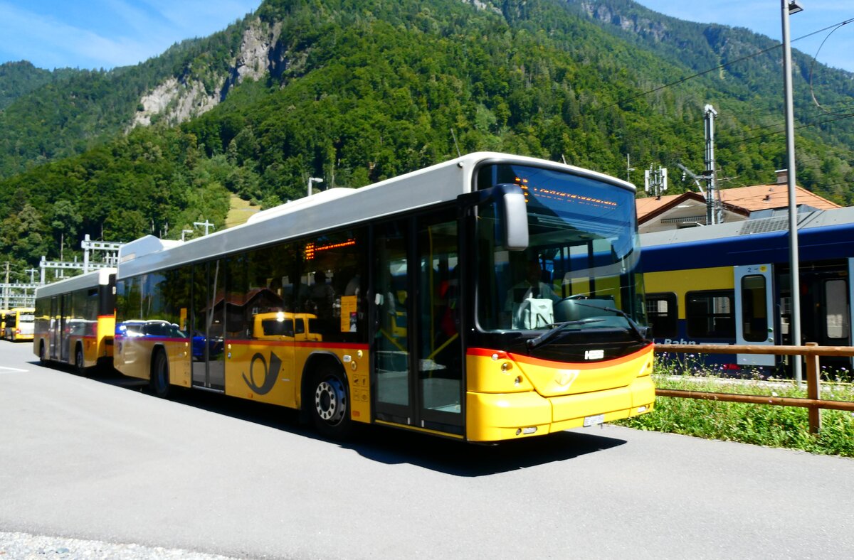 (279'345) - PostAuto Bern - BE 669'359/PID 10'147 - Hess (ex Nr. 6; ex Klopfstein, Laupen Nr. 6) am 25. August 2025 beim Bahnhof Zweiltschinen 