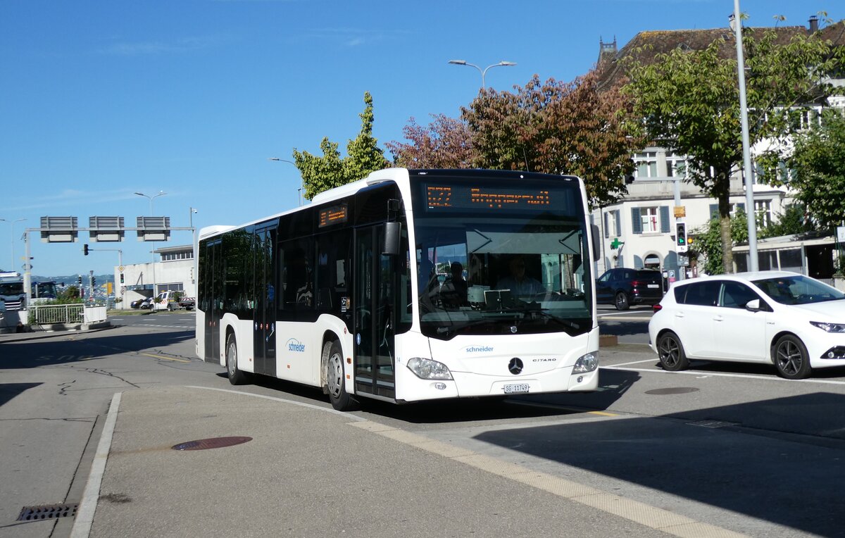 (279'509) - Schneider, Ermenswil - Nr. 14/SG 11'749 - Mercedes am 29. August 2025 beim Bahnhof Rapperswil