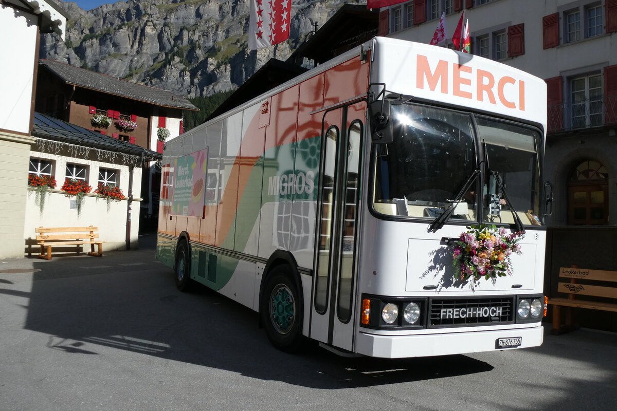 (279'940) - Migros, Zrich - Nr. 3/ZH 876'755 - NAW/FHS am 6. September 2025 in Leukerbad, Dorfplatz