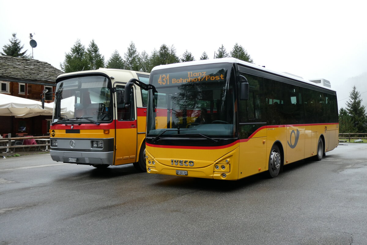 (280'150) - PostAuto Graubnden - GR 102'306/PID 12'012 - Iveco (ex Nr. 6) am 9. September 2025 in Vals, Zervreila