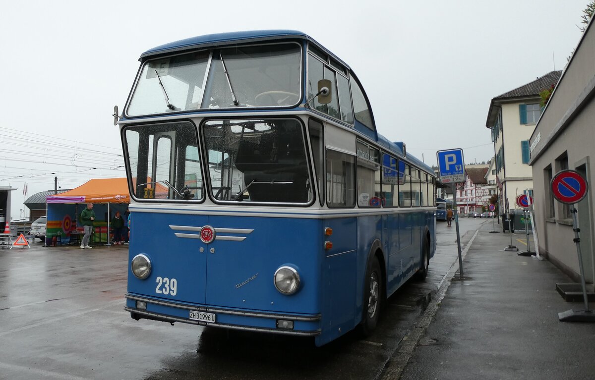 (280'704) - VBZ Zürich (FBW-Club) - Nr. 239/ZH 31'996 U - FBW/Tüscher Hochlenker (ex Kamm, Schlieren; ex VBZ Zürich Nr. 239; ex VBZ Zürich Nr. 219) am 27. September 2025 beim Bahnhof Wädenswil (280'704) - VBZ Zürich (FBW-Club) - Nr. 239/ZH 31'996 U - FBW/Tüscher Hochlenker (ex Kamm, Schlieren; ex VBZ Zürich Nr. 239; ex VBZ Zürich Nr. 219) am 27. September 2025 beim Bahnhof Wädenswil