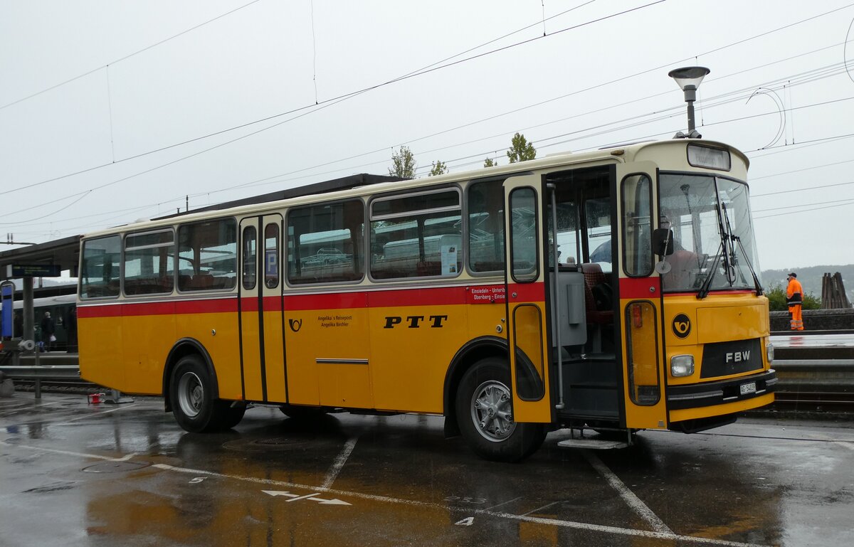 (280'708) - Birchler, Remetschwil - AG 54'039 - FBW/Tüscher (ex Gerber, Winkel; ex Eggenberger, Möriken; ex Tanner, Bubendorf; ex P 24'803) am 27. September 2025 beim Bahnhof Wädenswil (280'708) - Birchler, Remetschwil - AG 54'039 - FBW/Tüscher (ex Gerber, Winkel; ex Eggenberger, Möriken; ex Tanner, Bubendorf; ex P 24'803) am 27. September 2025 beim Bahnhof Wädenswil
