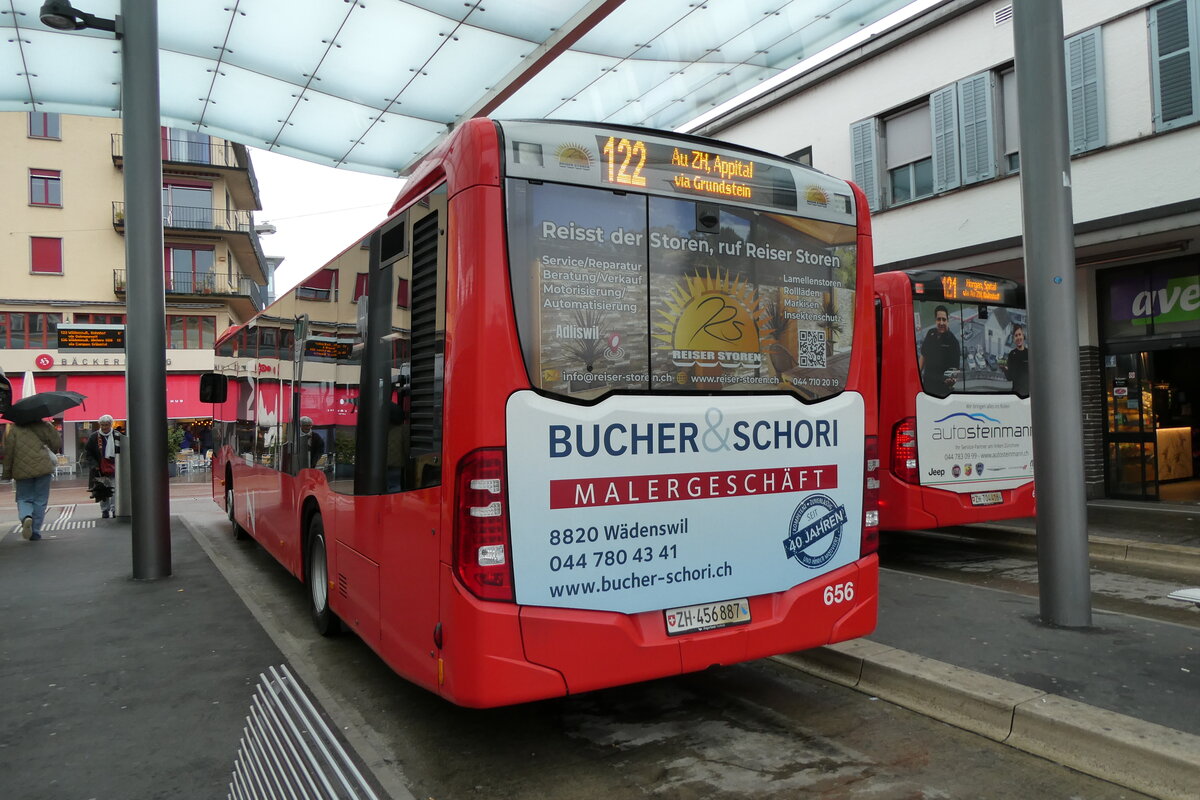 (280'721) - AHW Horgen - Nr. 656/ZH 456'887 - Mercedes am 27. September 2025 beim Bahnhof Wädenswil (280'721) - AHW Horgen - Nr. 656/ZH 456'887 - Mercedes am 27. September 2025 beim Bahnhof Wädenswil