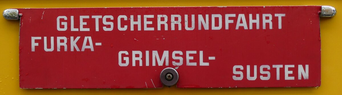 (280'734) - Routentafel - GLETSCHERRUNDFAHRT - FURKA - GRIMSEL - SUSTEN - am 27. September 2025 beim Bahnhof Wädenswil (280'734) - Routentafel - GLETSCHERRUNDFAHRT - FURKA - GRIMSEL - SUSTEN - am 27. September 2025 beim Bahnhof Wädenswil