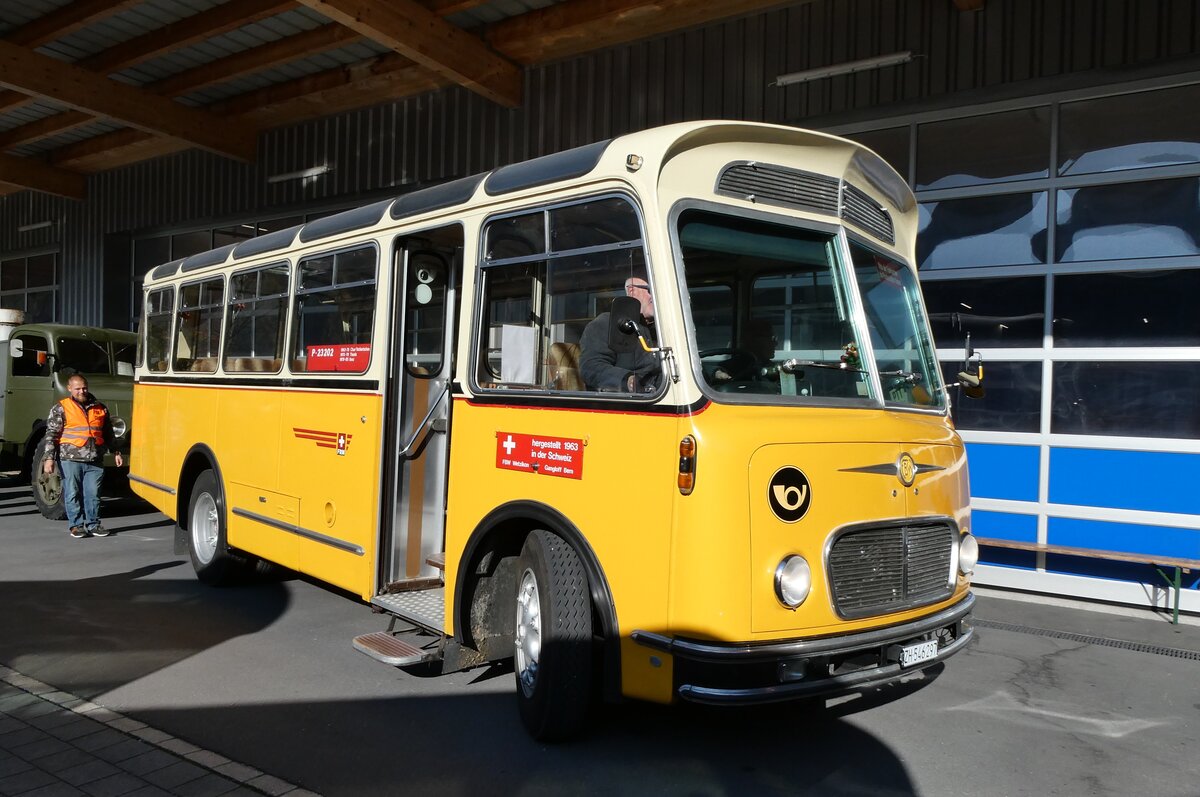 (281'621) - Rber, Mettmenstetten - ZH 546'297 - FBW/Gangloff (ex P 23'202; ex P 21'002) am 18. Oktober 2025 in Nfels, FBW-Museum