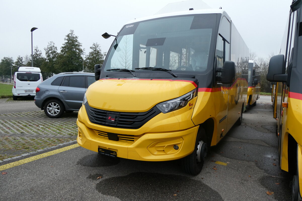 (282'169) - PostAuto Graubnden - PID 12'191  eK-Bus/Iveco am 8. November 2025 in Zuchwil, Garage BSU