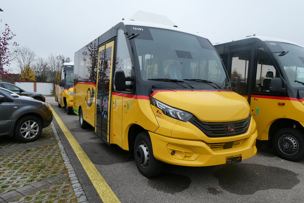 (282'170) - PostAuto Graubnden - PID 12'191 - eK-Bus/Iveco am 8. November 2025 in Zuchwil, Garage BSU