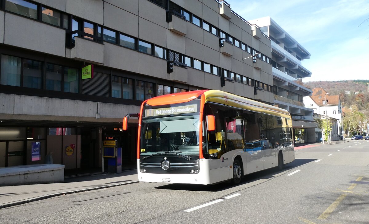 (282'318) - RVBW Wettingen - Nr. 65/AG 362'424 - eMercedes am 11. November 2025 in Baden, Postautostation