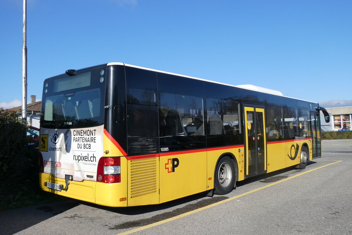 (282'518) - CarPostal Ouest - VD 607'268/PID 10'385 - MAN (ex JU 52'241; ex Nr. 60= am 22. November 2025 in Yverdon, Garage