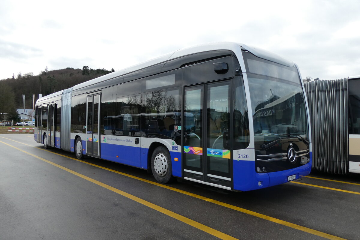 (282'622) - VZO Gr�ningen - Nr. 2120/ZH 580'120 - eMercedes am 29. November 2025 in Winterthur, Daimler Buses