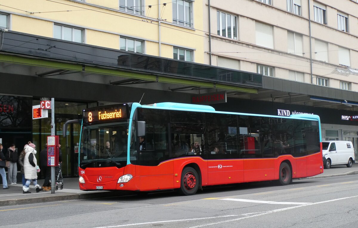 (282'749) - VB Biel - Nr. 194/BE 821'194 - Mercedes am 4. Dezember 2025 beim Bahnhof Biel