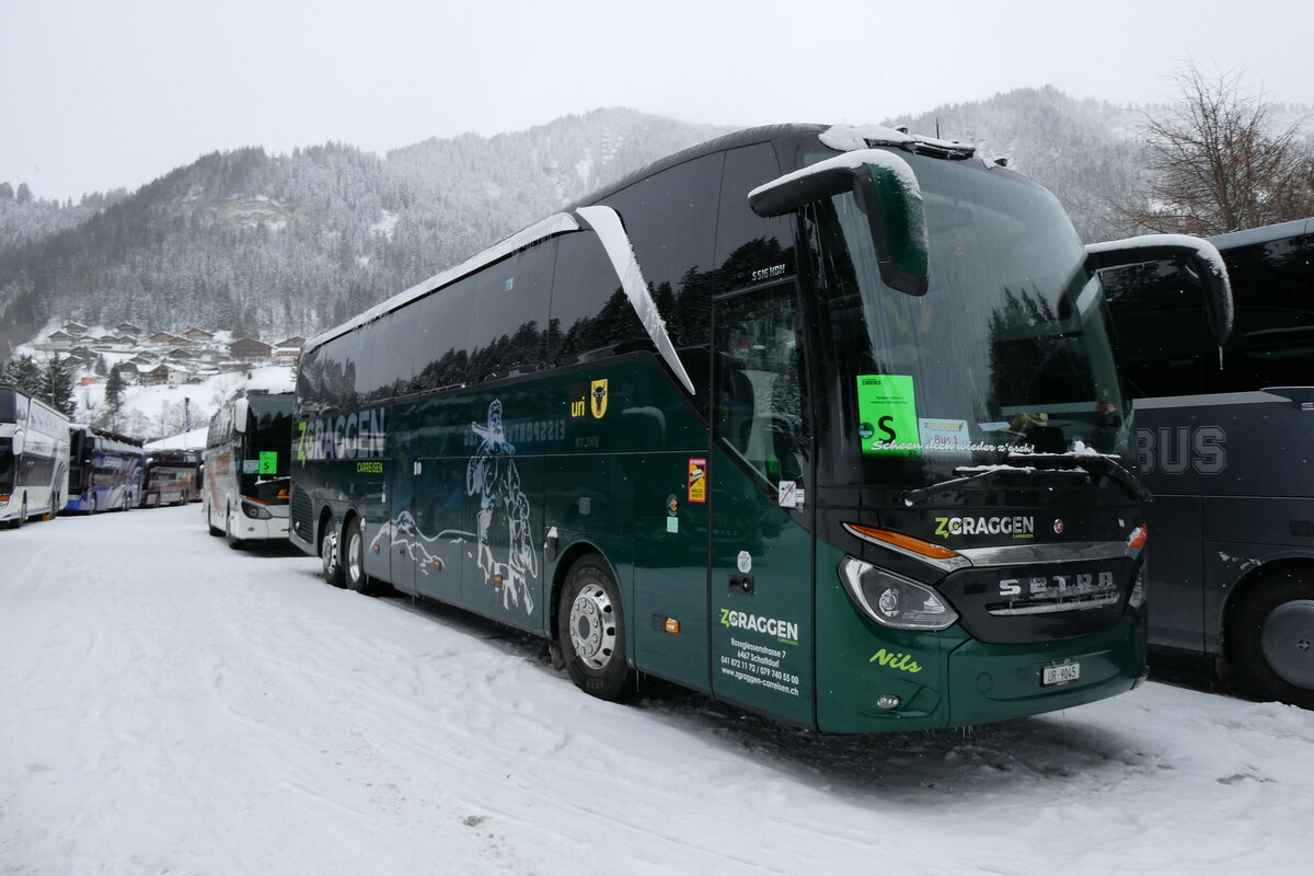 (283'016) - Zgraggen, Schattdorf - UR 9045 - Setra am 10. Januar 2026 in Adelboden, ASB