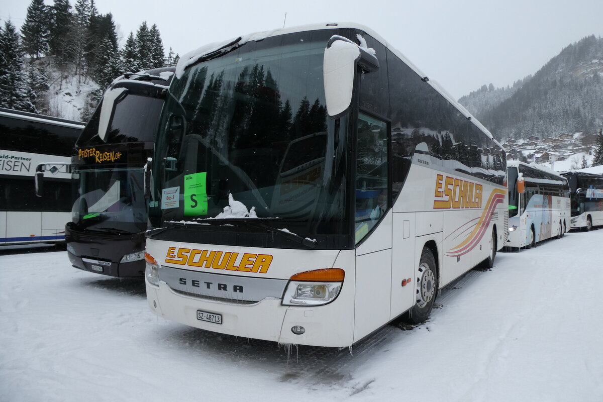 (283'999) - Schuler, Feusisberg - SZ 48'713 - Setra am 10. Januar 2026 in Adelboden, ASB