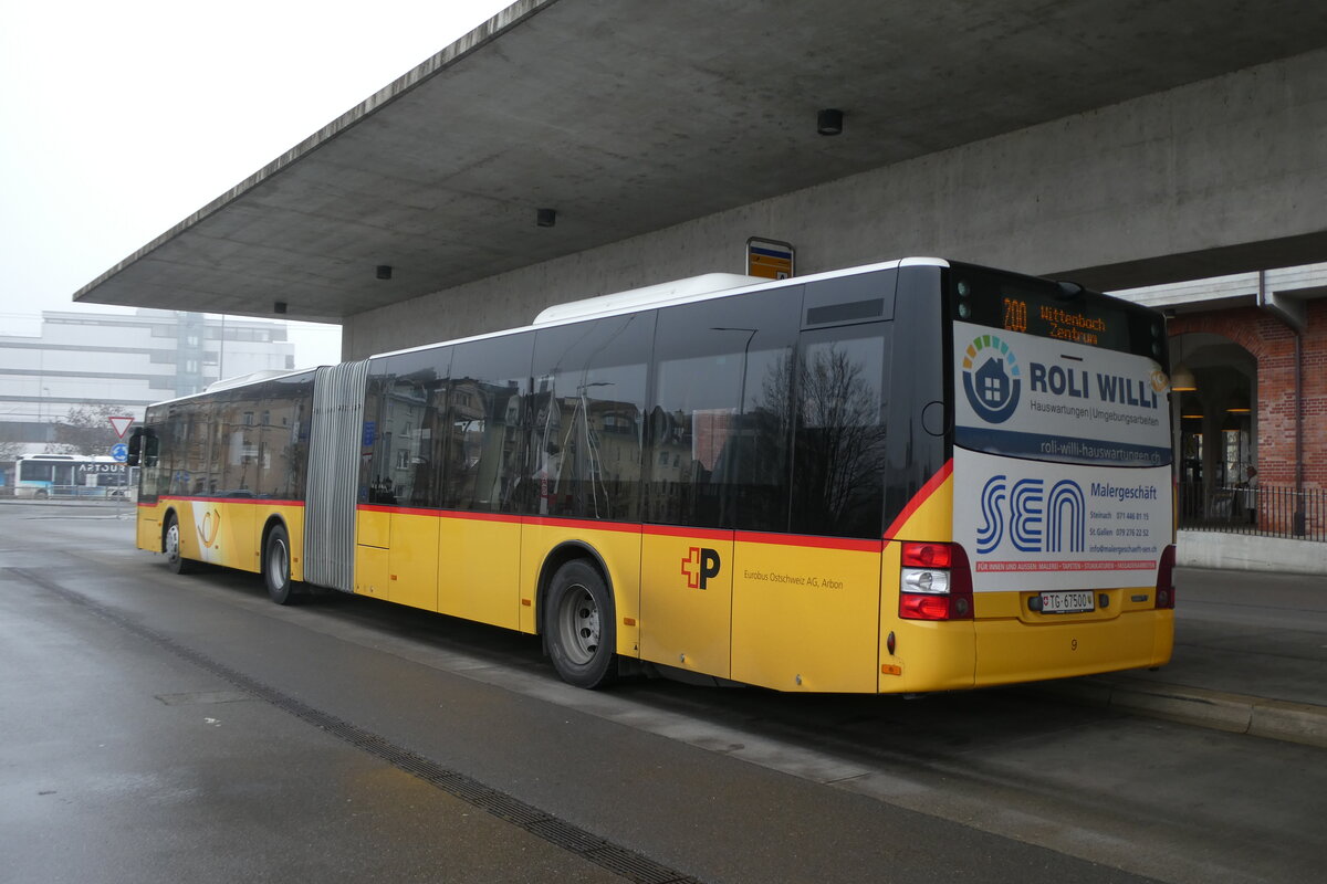 (284'224) - Eurobus, Arbon - Nr. 9/TG 67'500/PID 10'800 - MAN am 16. Januar 2026 in Arbon, Bushof