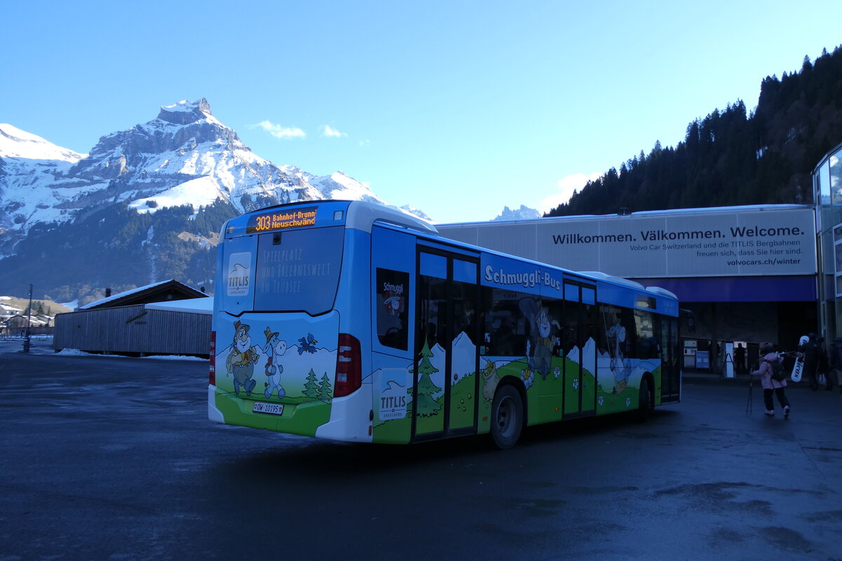 (284'580) - EAB Engelberg - Nr. 1/OW 10'195 - Mercedes (ex AAGS Schwyz Nr. 14) am 3. Februar 2026 in Engelberg, Talstation Titlis