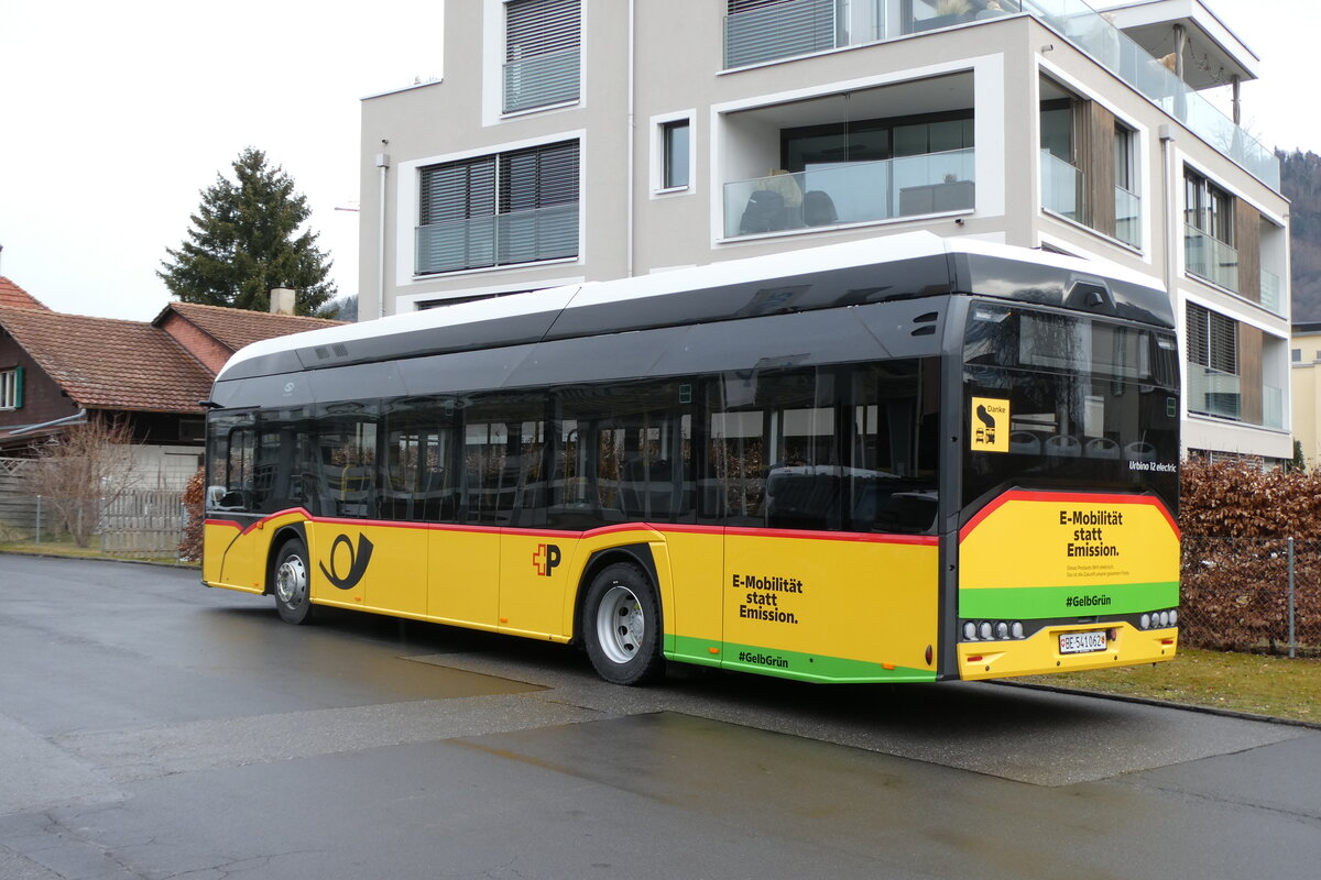 (284'940) - PostAuto Bern - BE 541'062/PID 12'352 - eSolaris am 19. Februar 2026 in Thun, Garage STI