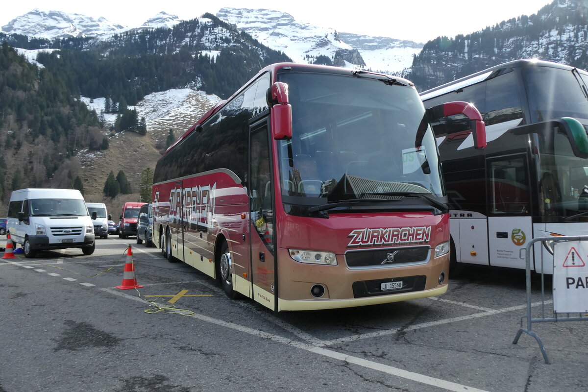(285'122) - Zurkirchen, Malters - Nr. 12/LU 15'560 - Volvo am 28. Februar 2026 auf der St�ckalp