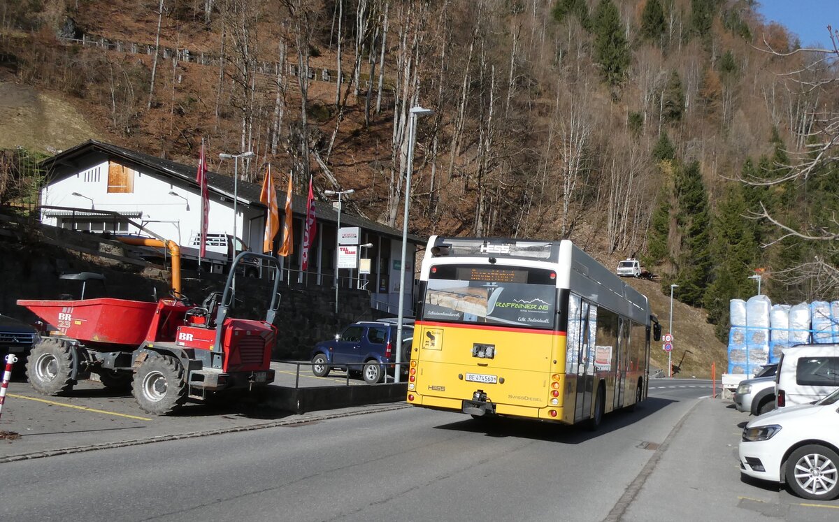 (285'213) - PostAuto Bern - BE 474'560/PID 10'247 - Hess am 5. M�rz 2026 beim Bahnhof Lauterbrunnen