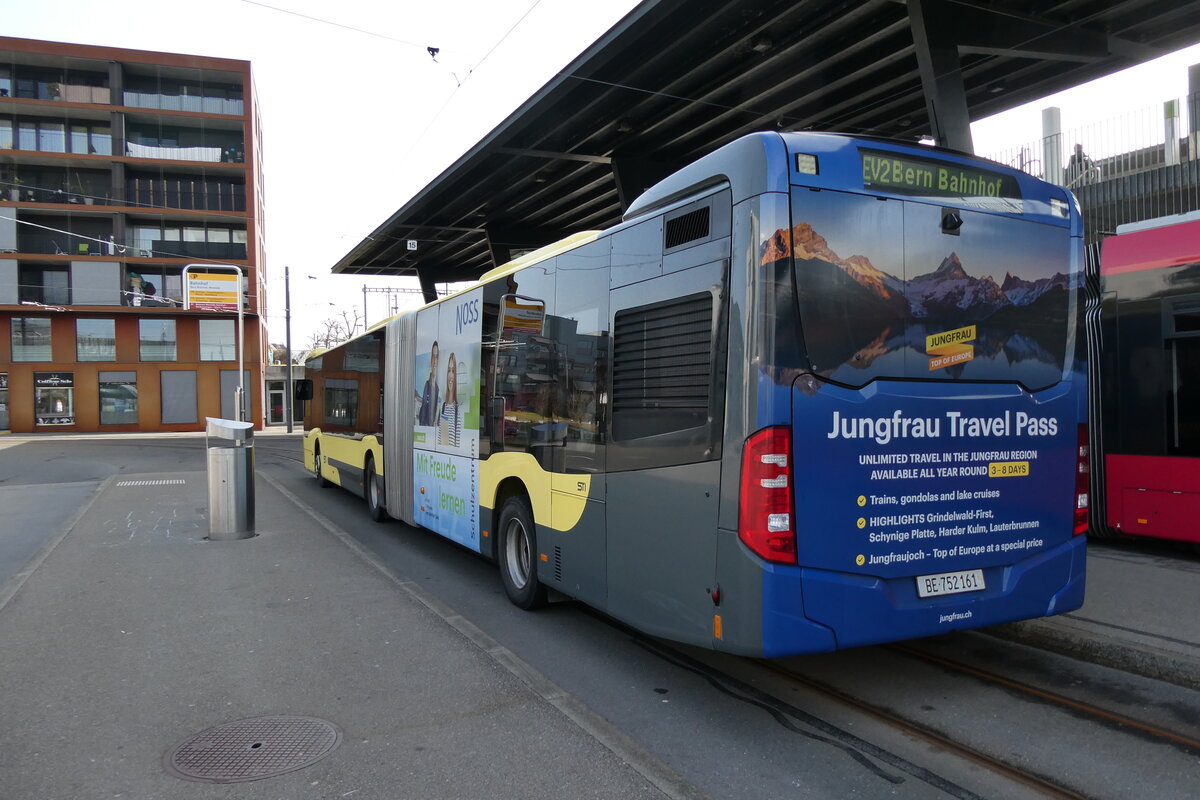 (285'305) - STI Thun - Nr. 161/BE 752'161 - Mercedes am 7. M�rz 2026 beim Bahnhof Bern Br�nnen Westside