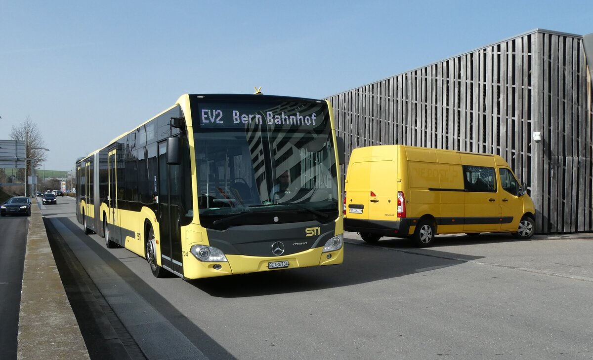 (285'307) - STI Thun - Nr. 704/BE 434'704 - Mercedes am 7. M�rz 2026 beim Bahnhof Bern Br�nnen Westside