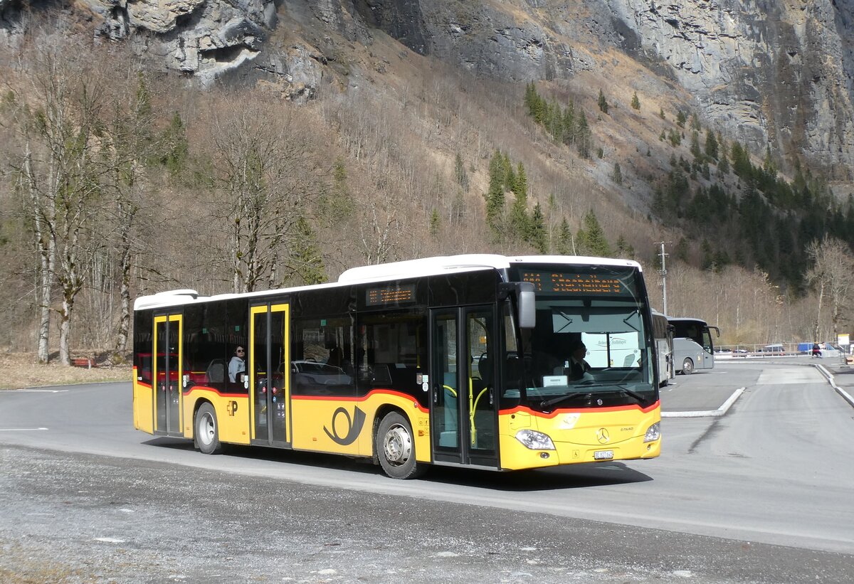 (285'349) - PostAuto Bern - BE 827'645/PID 11'426 - Mercedes am 12. M�rz 2026 in Stechelberg, Schilthornbahn
