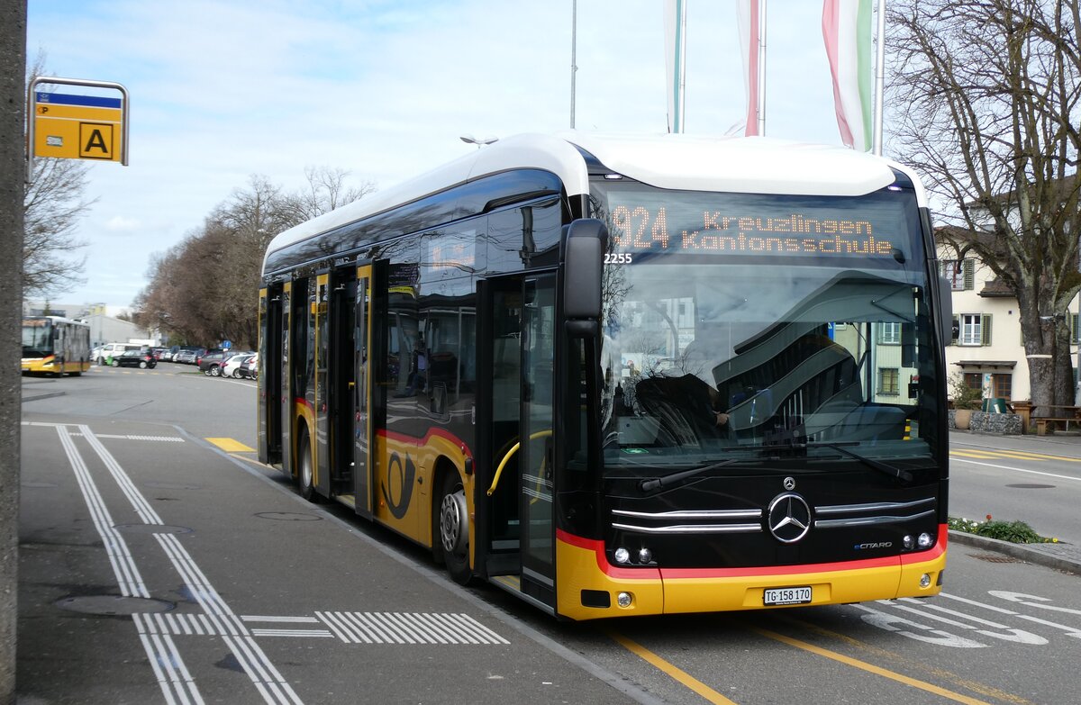 (285'443) - PostAuto Ostschweiz - TG 158'170/PID 12'255 - eMercedes am 17. M�rz 2026 beim Bahnhof Weinfelden