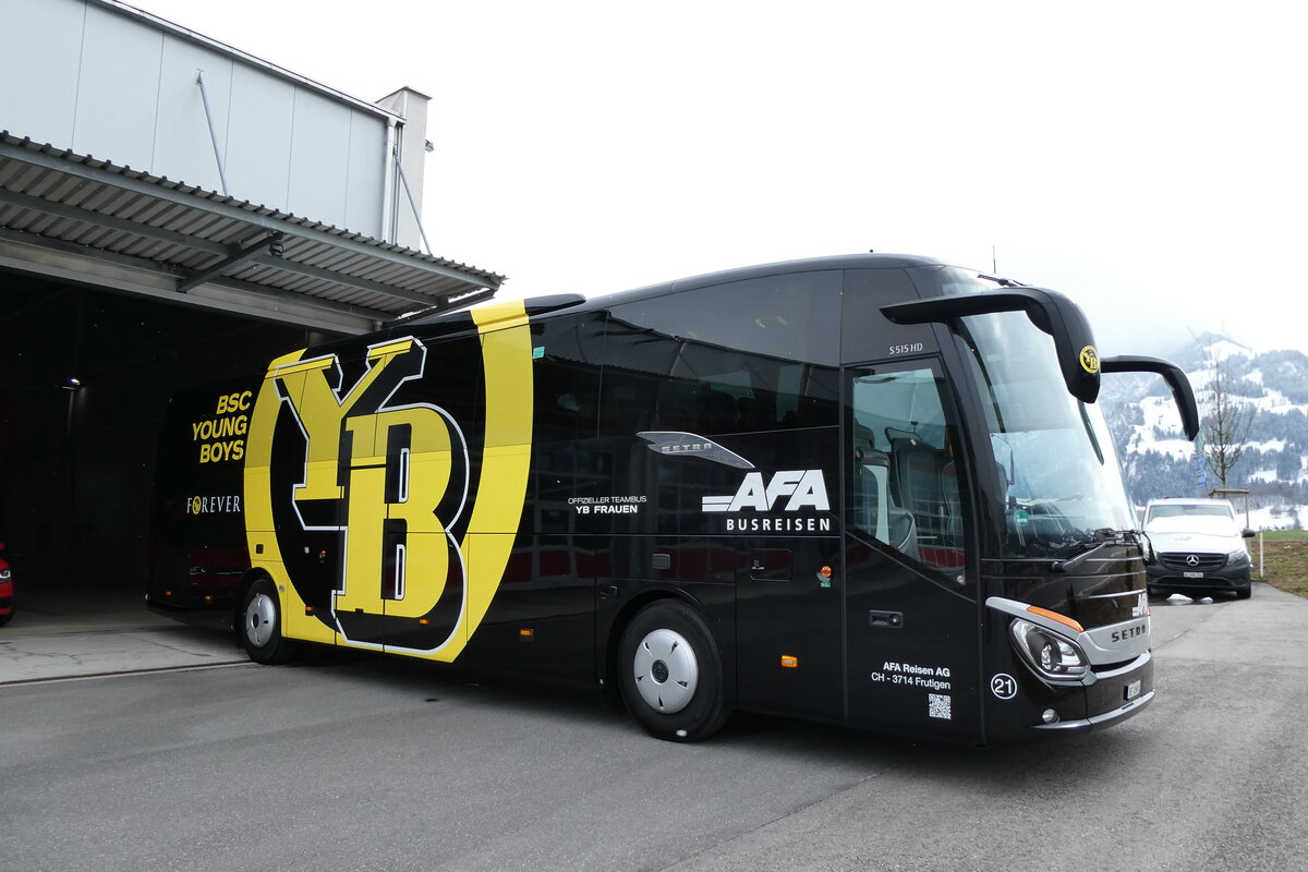 (285'748) - AFA Adelboden - Nr. 21/BE 1898 - Setra (ex Gerber, D-M�nchen; ex H�ffmann, D-Vechta) am 27. M�rz 2026 in Thun, Garage