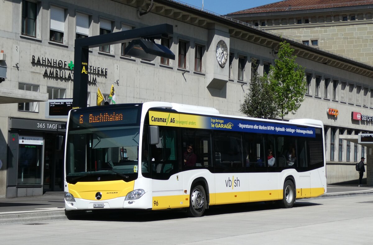 (286'109) - VBSH Schaffhausen - Nr. 96/SH 38'096 - Mercedes (ex Nr. 32) am 11. April 2026 beim Bahnhof Schaffhausen