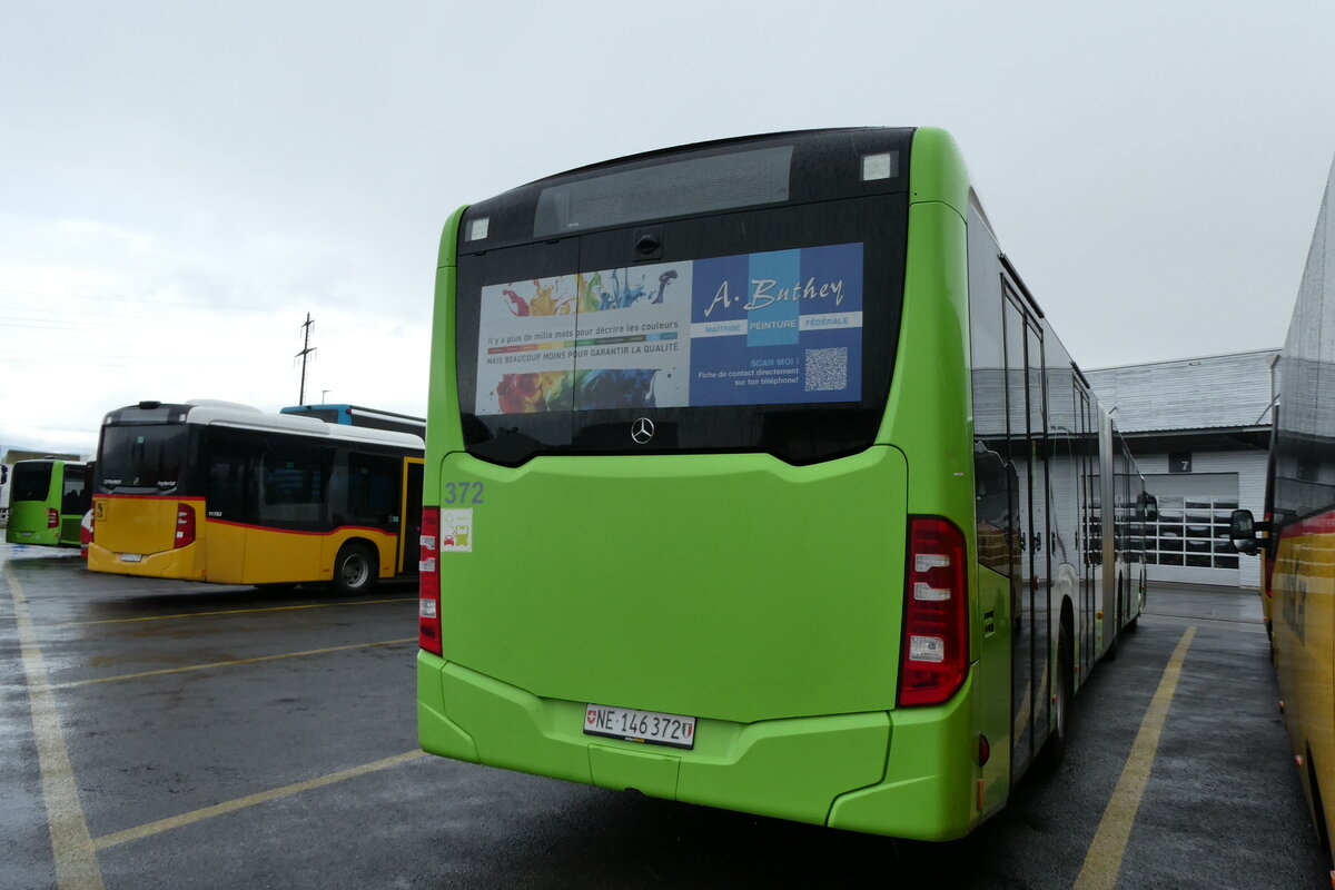 (286'972) - transN, La Chaux-de-Fonds - Nr. 372/NE 146'372 - Mercedes am 14. Mai 2026 in Kerzers, Interbus