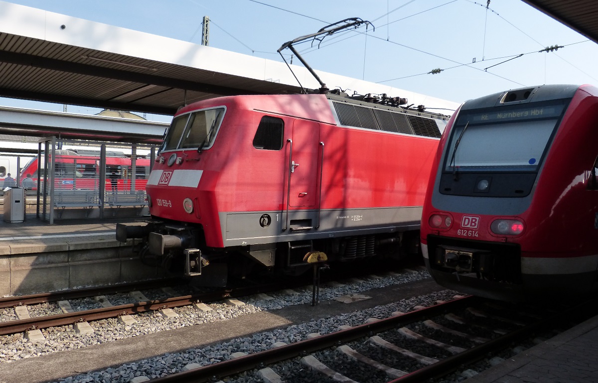 612 614 und 120 159-9 Nürnberg Hbf 05.08.2018
