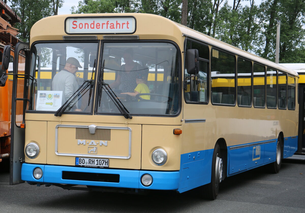 ANG, Bochum - BO-RH 107H - MAN (ex RVH Hannover) am 19. Juni 2022 in Solingen (Aufnahme: Martin Beyer)