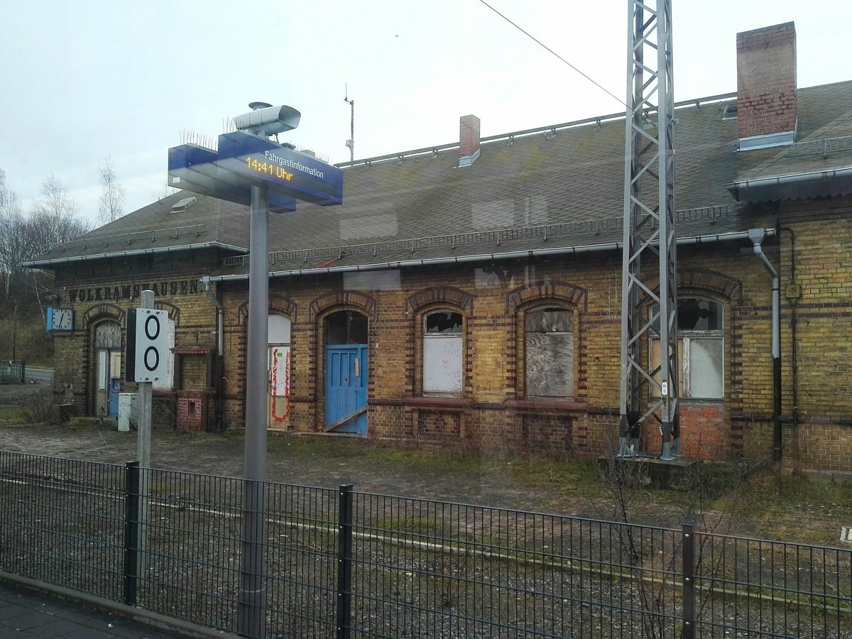 Bahnhofsgebäude Wolkramshausen 07.01.2018