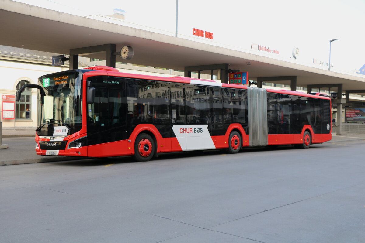 Chur Bus, Chur - Nr. 55/GR 155'855 - MAN am 15. Januar 2025 beim Bahnhof Chur (Aufnahme: Martin Beyer)