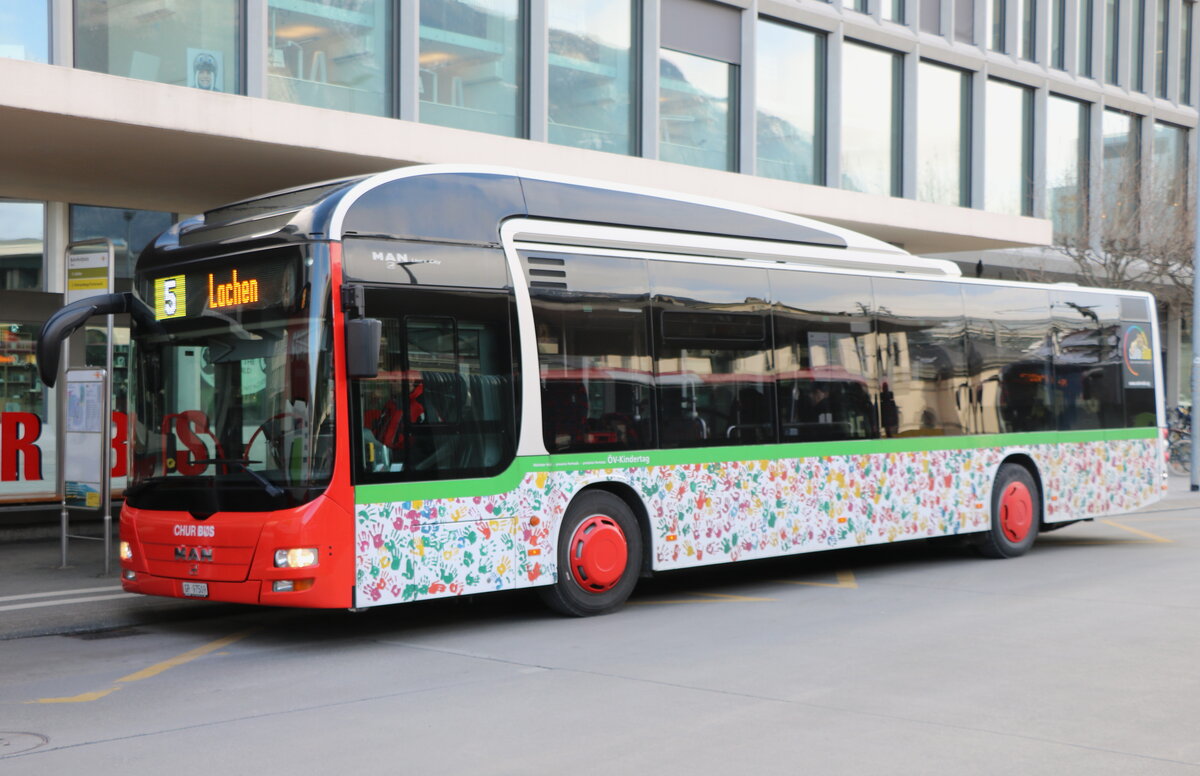 Chur Bus, Chur - Nr. 9/GR 97'509 - MAN am 15. Januar 2025 beim Bahnhof Chur (Aufnahme: Martin Beyer)