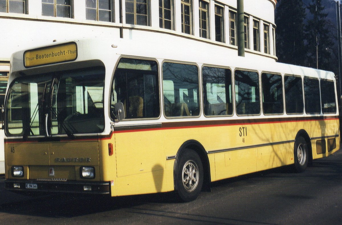 (D 005) - Aus dem Archiv: STI Thun - Nr. 46/BE 396'546 - Saurer/R&J im Jahr 1982 bei der Schifflndte Thun