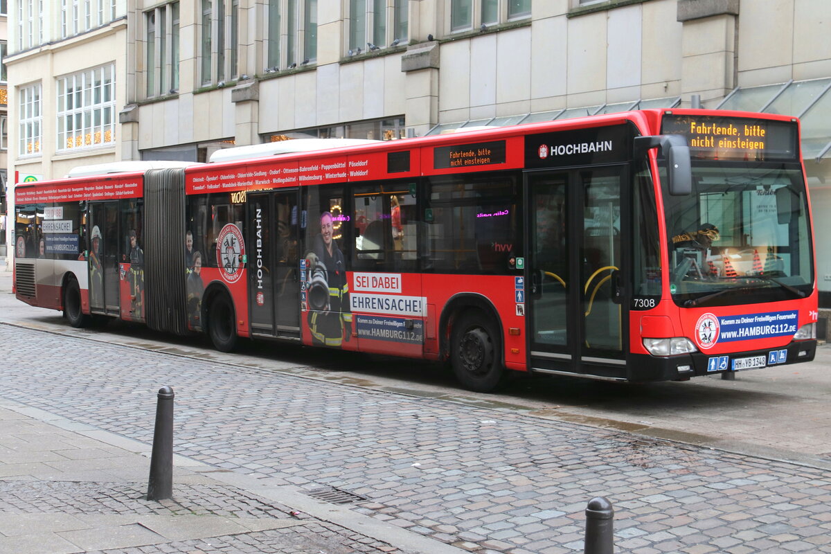 HHA Hamburg - Nr. 7308/HH-YB 1348 - Mercedes am 1. Januar 2024 in Hamburg (Aufnahme: Martin Beyer) 