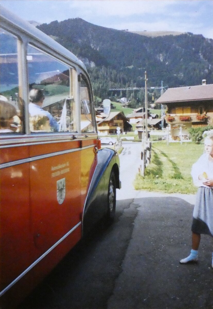 (JAe 8434) - Aus dem Archiv: AFA Adelboden - Nr. 12/BE 26'702 - FBW/R&J am 5. September 1991 in Adelboden, Oberer Bodenweg (Teilaufnahme) 