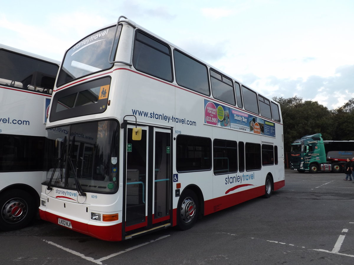 LK03 NJF
2003 Volvo B7TL
Transbus H42/23D(as built)
New to First Capital. London, fleet number VTL1320.

Photographed operating for Stanley Travel, Stanley, County Durham after undergoing conversion to single door.

Annfield Plain, County Durham, UK 23rd August 2016.