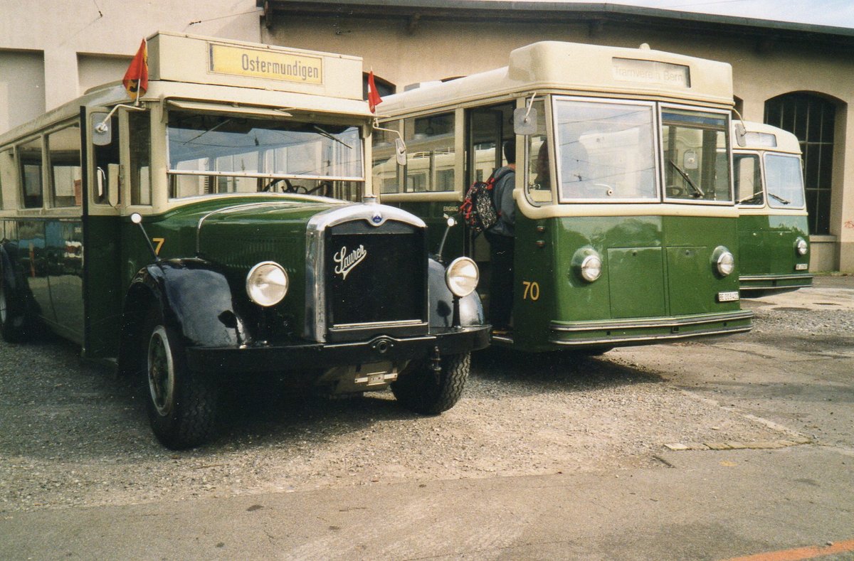 (MD090) - Aus dem Archiv: SVB Bern (TVB) - Nr. 7 - Saurer/R&Streun im Oktober 1999 in Bern, Burgernziel