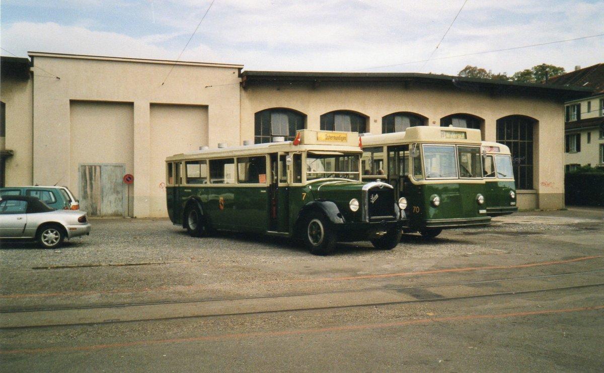 (MD091) - Aus dem Archiv: SVB Bern (TVB) - Nr. 7 - Saurer/R&Streun im Oktober 1999 in Bern, Burgernziel