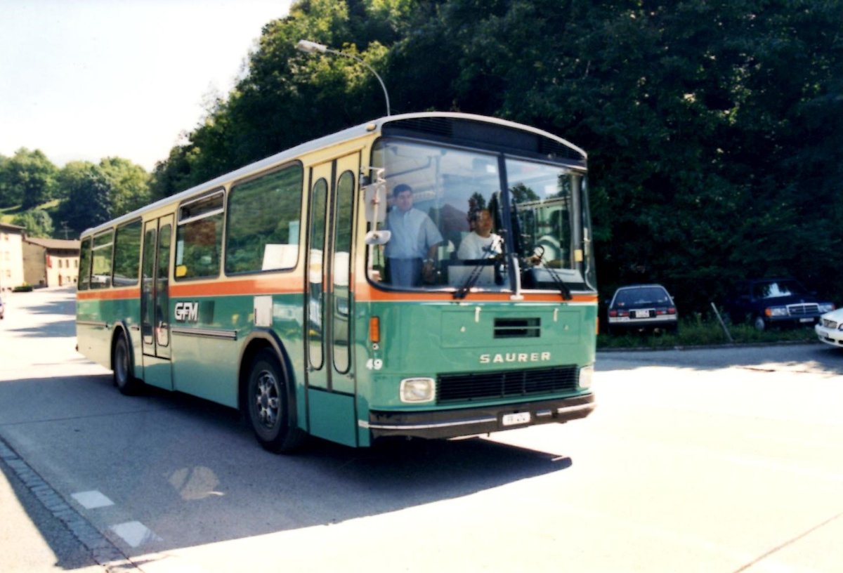 (MD170) - Aus dem Archiv: GFM Fribourg - Nr. 49/FR 474 - Saurer/Hess im Oktober 2000